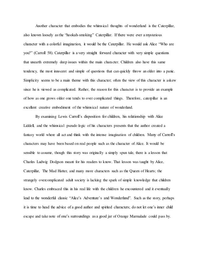 alices adventures in wonderland analysis essay
